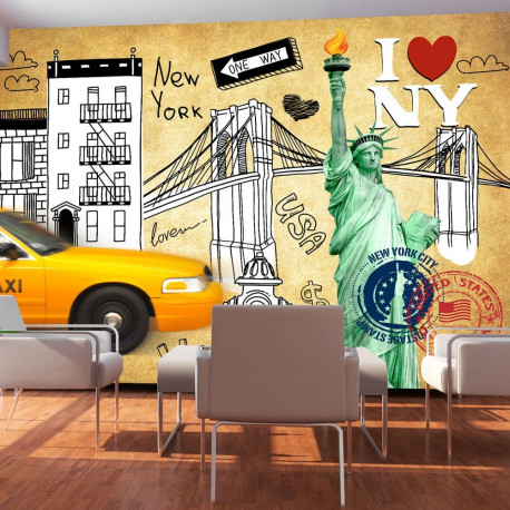 Fototapeet - One way - New York - 100x70