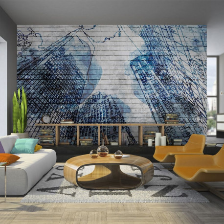 Fototapeet - Inky New York - 400x280