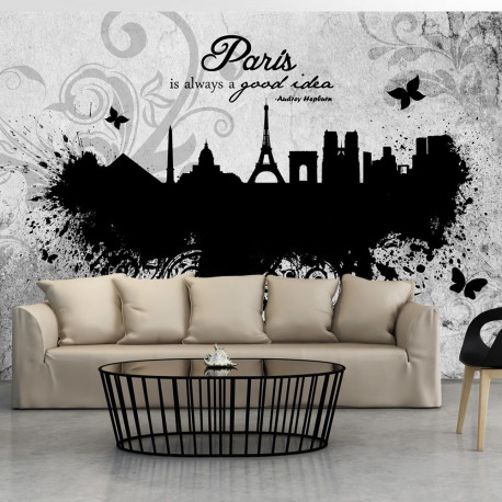 Fototapeet - Paris is always a good idea - black and white - 250x175