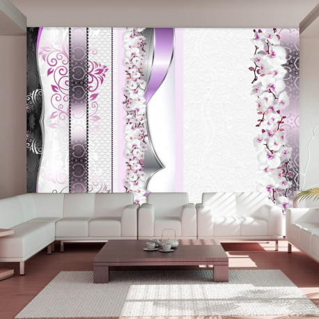 Fototapeet - Parade of orchids in violet - 400x280