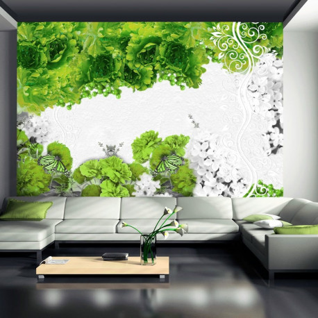 Fototapeet - Colors of spring: green - 100x70