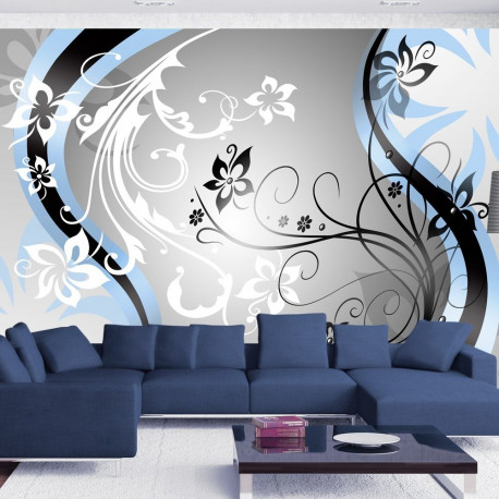 Fototapeet - Art-flowers (blue) - 250x175