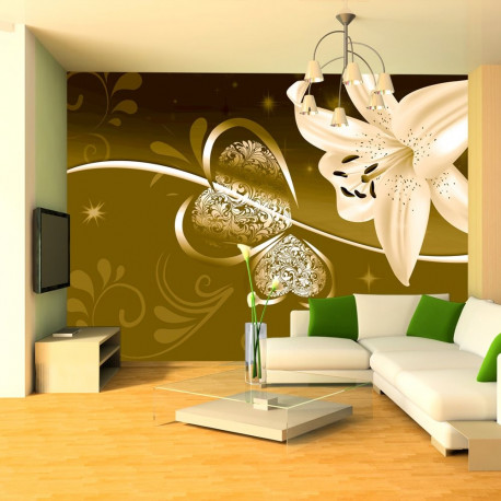 Fototapeet - Lily in shades of green - 300x210