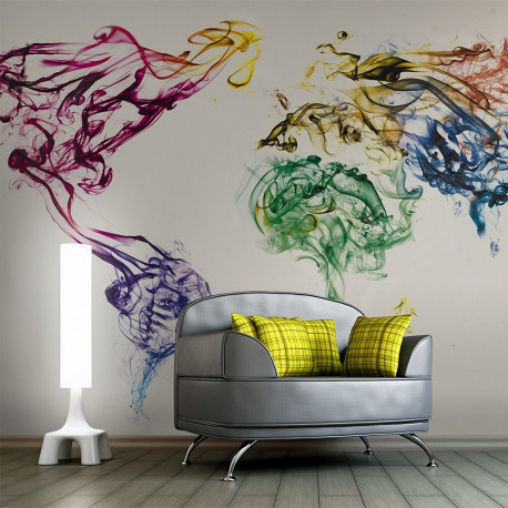 Fototapeet - Dancing smoke trails - 450x270