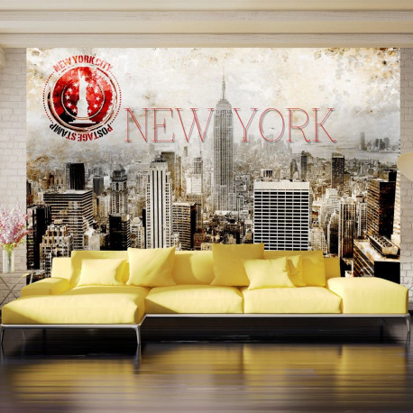 Fototapeet - New York - POST AGE STAMP - 200x140