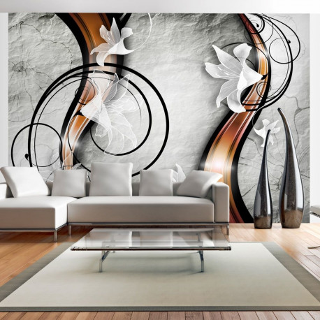 Fototapeet - Lily on a stone - 100x70
