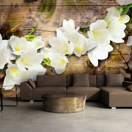 Fototapeet - Freesia on Wood - 150x105