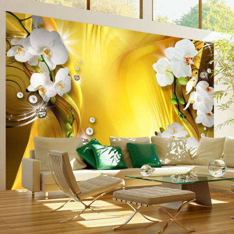 Fototapeet - Orchid in Gold - 350x245