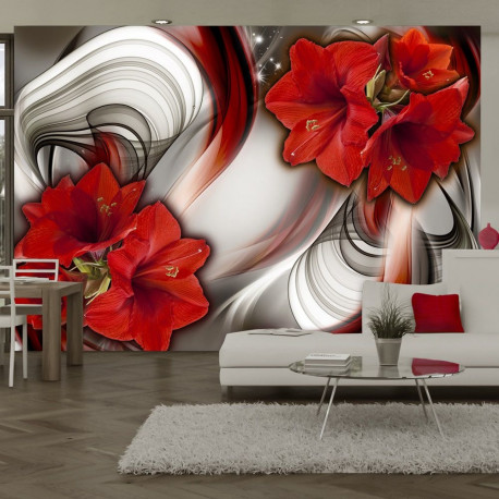 Fototapeet - Amaryllis - Ballad of the Red - 200x140
