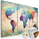 Pilt korgil - Rainbow Map [Cork Map] - 120x80