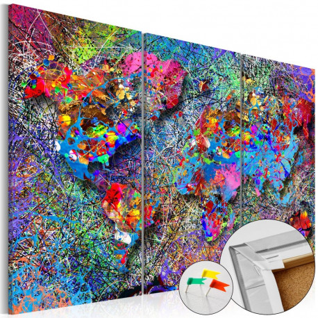 Pilt korgil - Colourful Whirl [Cork Map] - 90x60