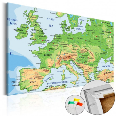 Pilt korgil - Europe [Cork Map] - 90x60