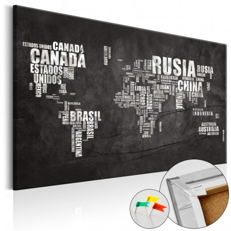 Pilt korgil - Spanish Geography [Cork Map - Spanish Text] - 120x80