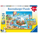 Ravensburger pusle 2x24 tk Puhkus mere ääres