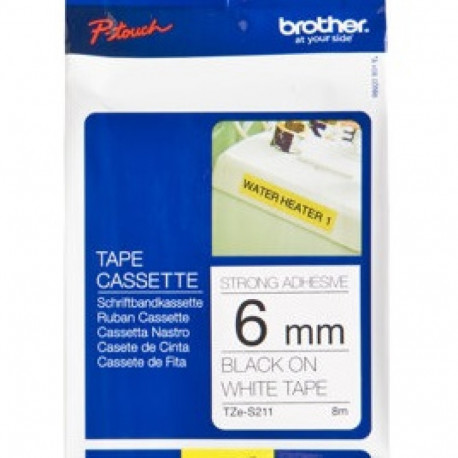 BROTHER TZES211 6 BLACK ON WHITE STR. AD