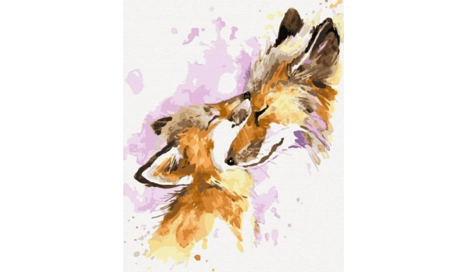 Painting by numbers - Love of foxes