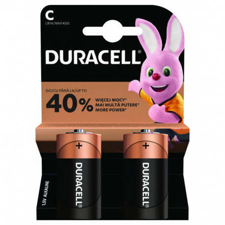 Batteries LR14/C DURACELL 1.5V 2 pcs