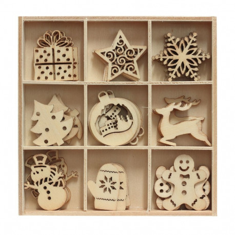 Puidust ornamendid Jõulud 45tk