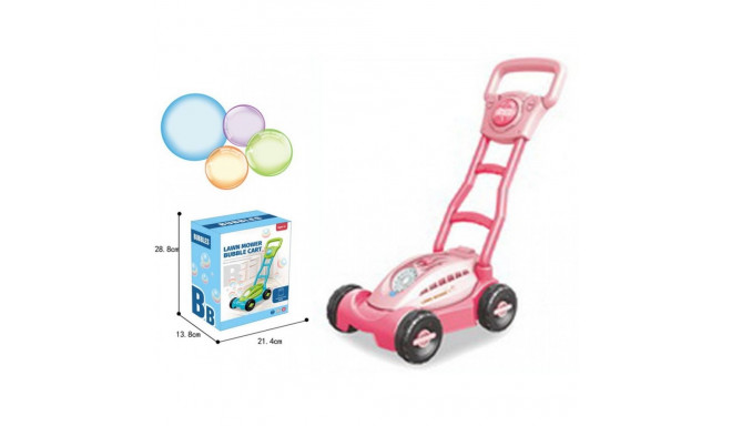 Soap bubble mower light b/o, pink