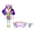 Doll Enchantimals + animal figures Lemur family