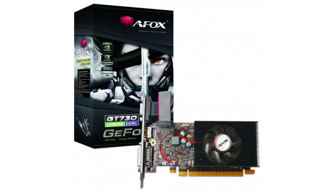 Afox videokaart GeForce GT730 1GB DDR3 64Bit DVI HDMI LP Fan V1