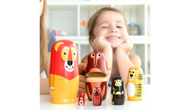 Matryoshka puidust loomakujud Funimals InnovaGoods 11 Tükid, osad