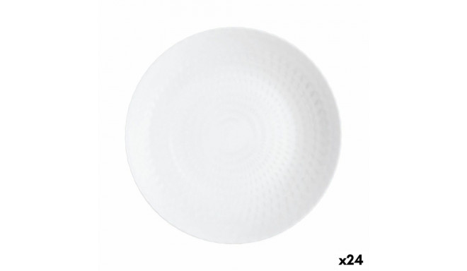 Deep Plate Luminarc Pampille White Glass (20 cm) (24 Units)