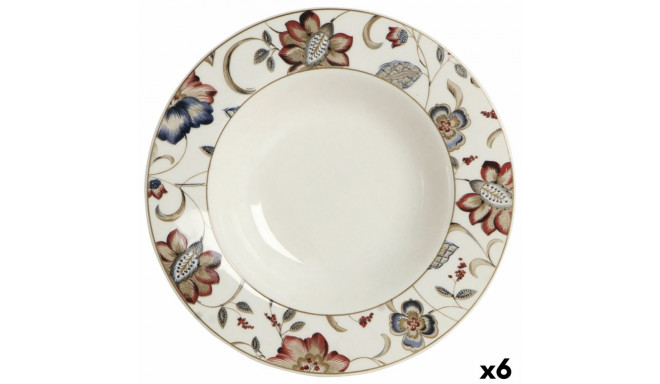 Deep Plate Queen´s By Churchill Jacobean Floral Ceramic China crockery 22,8 cm (6 Units)