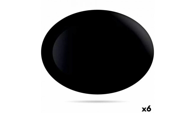 Serving Platter Luminarc Diwali Negro Black Glass 35 x 24 cm (6 Units)