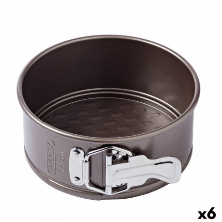 lahtikäiv tordivorm Pyrex Asimetria Ringjas Must Metall Ø 14 cm (6 Ühikut)