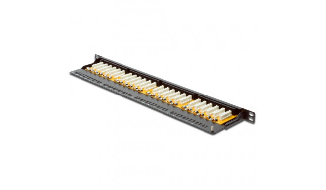 DIGITUS Patch panel, Cat6 19" 24xUTP RJ45, 0.5U, black