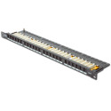 DIGITUS Patch panel, Cat6 19" 24xUTP RJ45, 0.5U, black