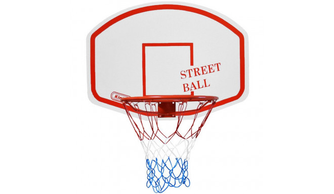 Tablica do koszykówki Kimet Street Ball+obręcz biało-czerwona