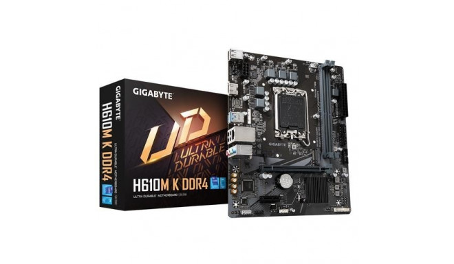 GIGABYTE H610M K DDR4 Motherboard - Supports Intel Core 14th Gen CPUs, up to 3200MHz DDR4, 1xPCIe 3.