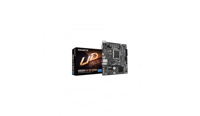 GIGABYTE H610M H V3 DDR4 Motherboard - Supports Intel Core 14th CPUs, 4+1+1 Hybrid Phases Digital VR