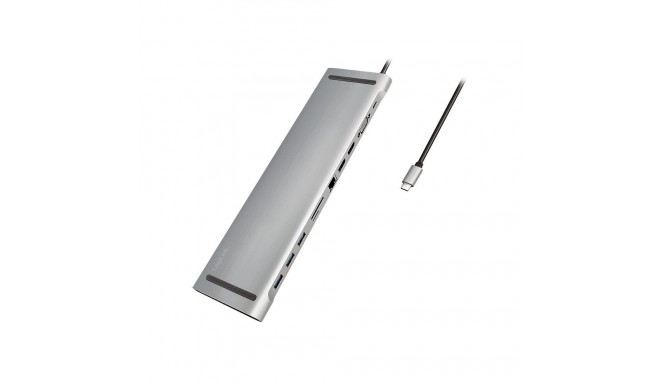 LogiLink USB 3.2 1-dokkimisjaam USB-C 11-porti PD hõbedane