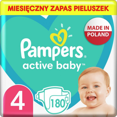 Pampers Active Baby 4 mähkmed, 9-14 kg, 180 tk.