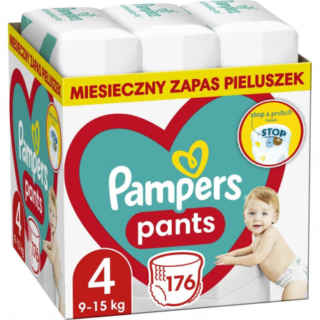 Pampers püksmähkmed 4, 9-15 kg, 176 tk.
