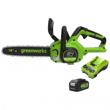Greenworks 24V chainsaw, charger + 4Ah battery set (GD24CS30K4)