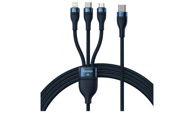 Baseus USB-C - USB-C + microUSB + Lightning cable 1.5 m Blue (CASS030203)