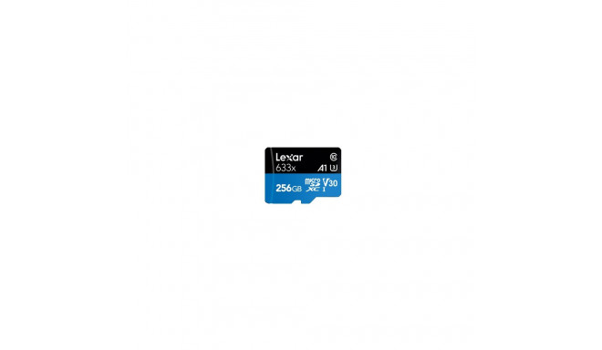 Lexar 633x MicroSDXC 256 GB Class 10 UHS-I/U3 A1 V30 kaart (LSDMI256BB633A)