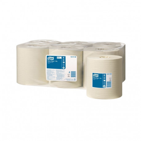 yellow Hand towel rolls, paper, Tork Universal Centerfeed 310 M2, 1-Ply, 300m, Recycled tissue, 6pcs