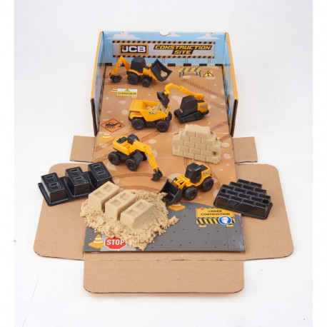 JCB MINI MACHINES Playset with sand and 5 cars