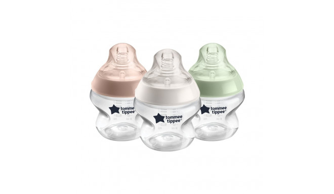 TOMMEE TIPPE feeding bottle CLOSER TO NATURE, 150 ml, 3 vnt., 42271801