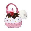 AURORA Fancy Pals Plush Dog in a cupcake bag,