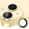 Kaamera kaitseklaas Hoco iPhone 15/15 Plus 3D, metall, helekollane