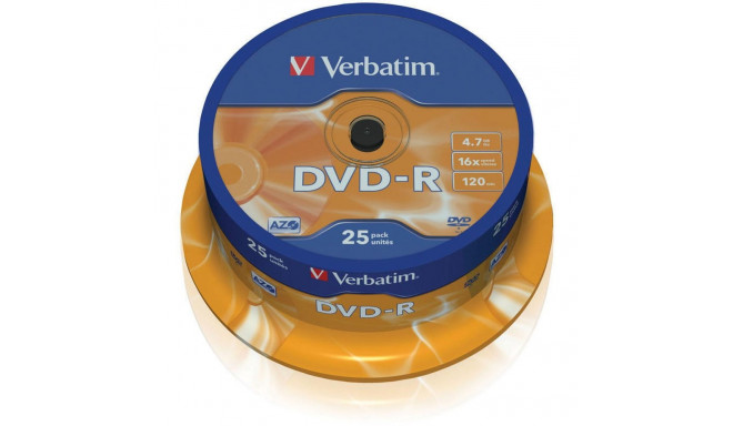 DVD-toorik Verbatim 4,7GB Advanced Azo 16x, 25tk