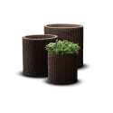 Keter Cylinder Planters S+M+L puķu podu komplekts  brūns 29197934590