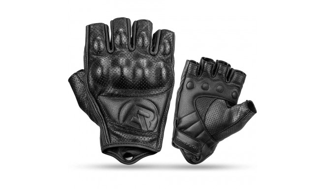 Rockbros 16220006002 M leather motorcycle gloves - black