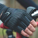 Cyklistické rukavice Rockbros S169BGR M s gelovými vložkami - šedé